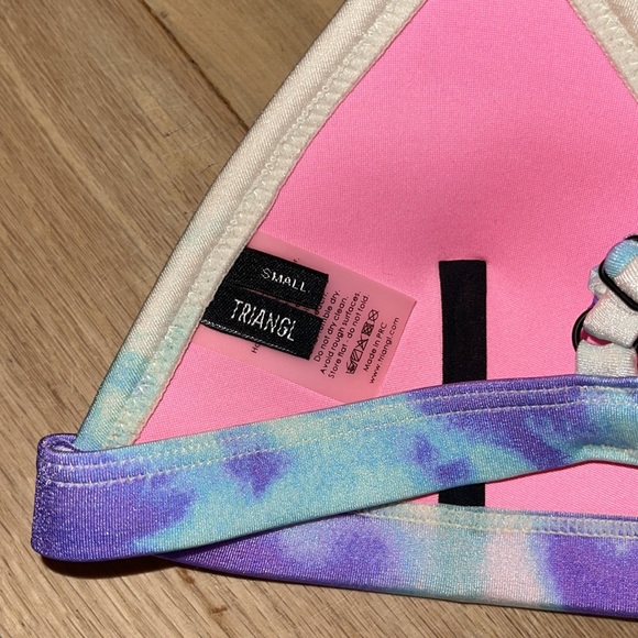 Triangl Tie Dye Blue Purple Bikini Set Sz Small - Picture 5 of 8
